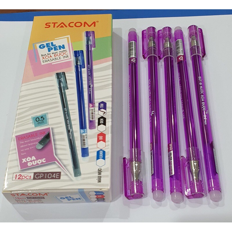 Bút mực xoá được GP-104E Stacom hộp 12 bút