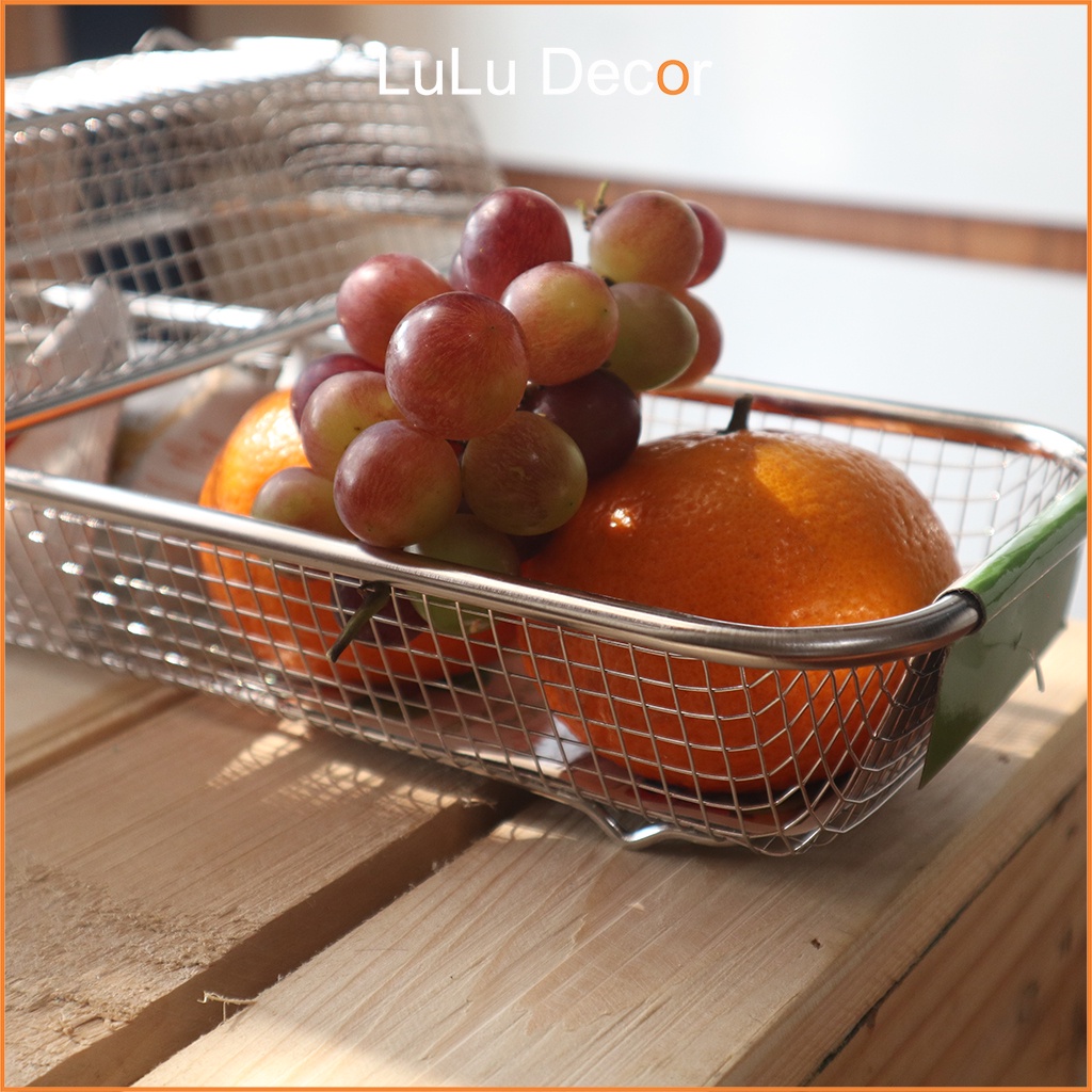 Rổ Lưới Inox 304 Đựng Rau, Củ, Quả, Đồ Ăn Chiên - Gia Dụng Nhà Bếp