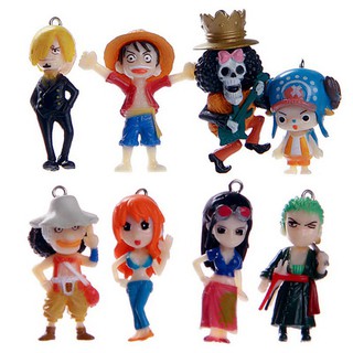Set 8 mô hình phim One Piece ngộ nghĩnh