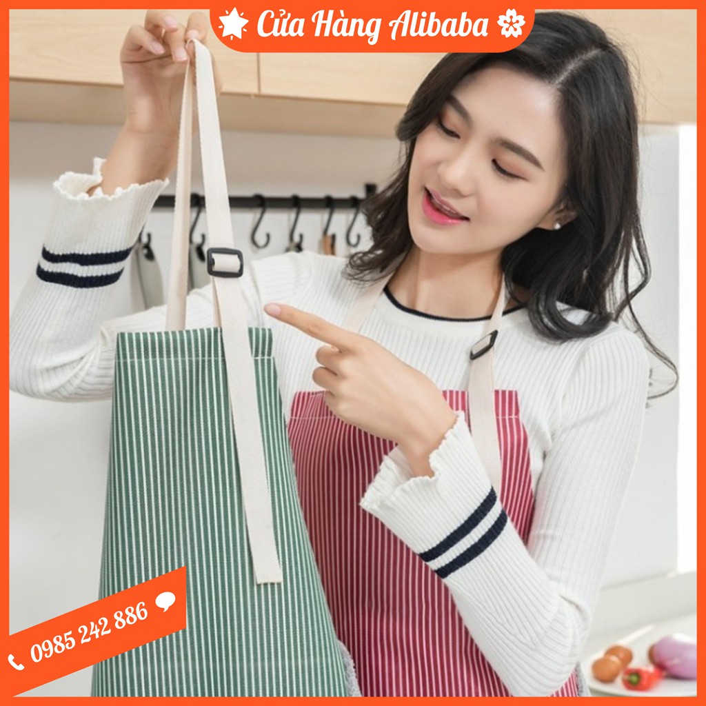 Tạp Giề Kẻ Hoa Có Chỗ Lau Tay_Chống Thấm Nước [GIAO MÀU NGẪU NHIÊN]