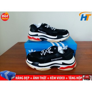 [FULL BOX - TẶNG HỘP] Giày thể thao balen triple đen đỏ