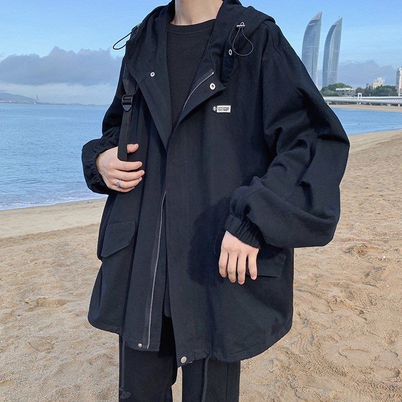 Áo Khoác Hoodie Dáng Rộng Thời Trang Phong Cách Hong Kong Cho Nam | BigBuy360 - bigbuy360.vn