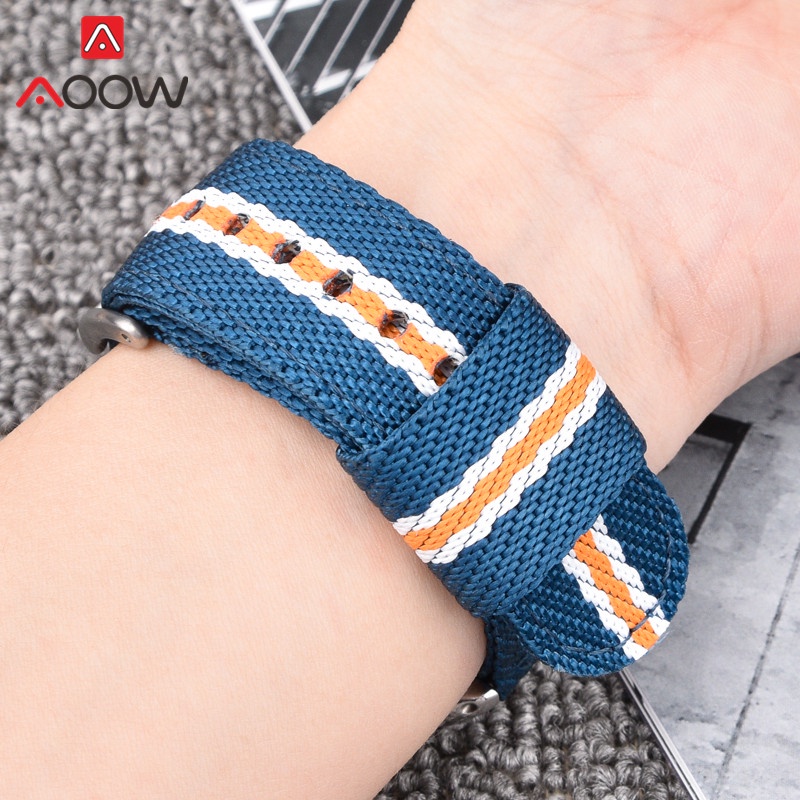 Dây Đeo Bằng Sợi Nylon 18mm 20mm 22mm Cho Đồng Hồ Samsung S3 Huawei Watch GT 2 46mm Seiko