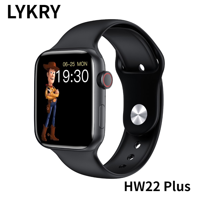 Lykry Smart Watch HW22Plus NEW IWO Square Screen Bluetooth Call IP67 Waterproof Long Standby Heart Rate Monitoring Fitness Tracker 1.75 inch