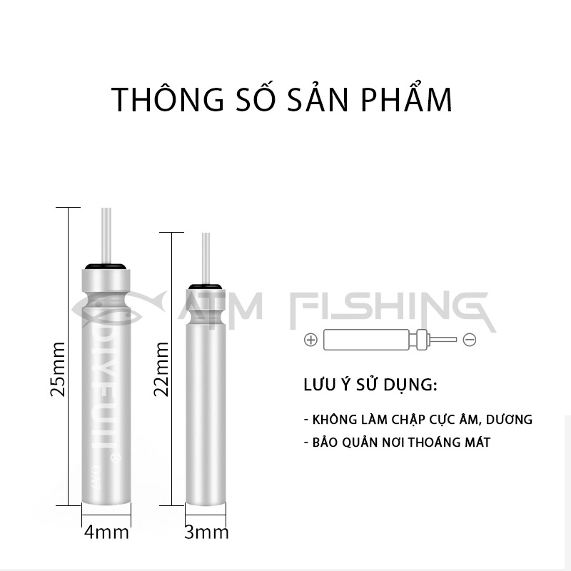 Pin Điện Tử CR-425 Chuyên Lắp Phao Câu Đài Câu Đêm