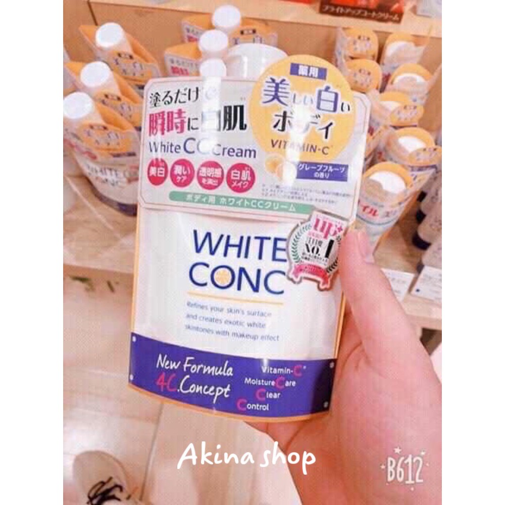 Túi sữa dưỡng thể trắng da white conc