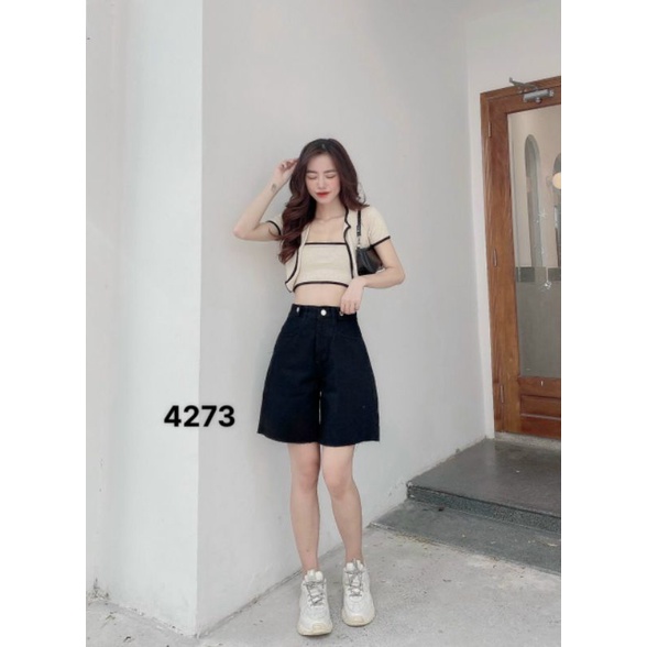 Quần Ngố Nữ Chất Bò mềm - Lưng cao Unisex