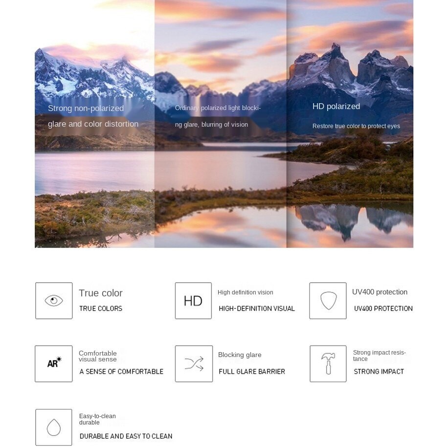 Kính Mát Phân Cực Chống Mỏi Mắt Đa Năng Tmx8 Cho Nam | BigBuy360 - bigbuy360.vn