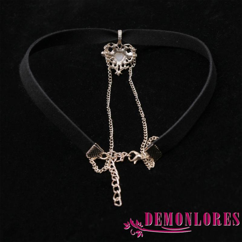 Dây chuyền mặt hình trái tim đính ngọc trai giả thời trang cho nữ