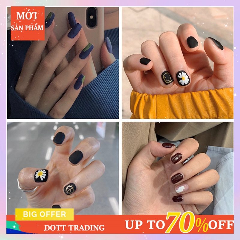 Miếng dán họa tiết hoa cúc xinh xắn chống thấm nước dùng trang trí móng tay
