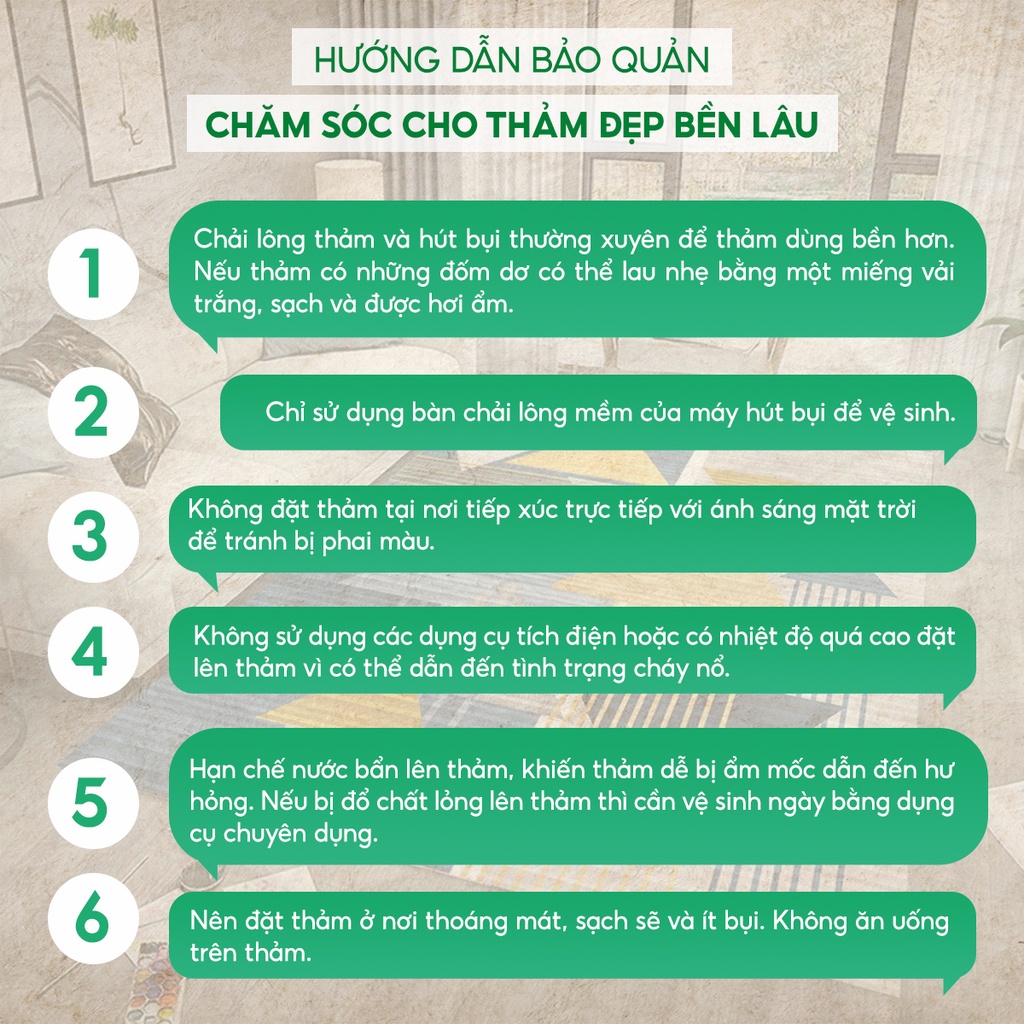 Thảm lông trải sàn Hankun trang trí phòng ngủ (hàng nhập khẩu) hình tròn 1m và chữ nhật kích thước 1m6x2m