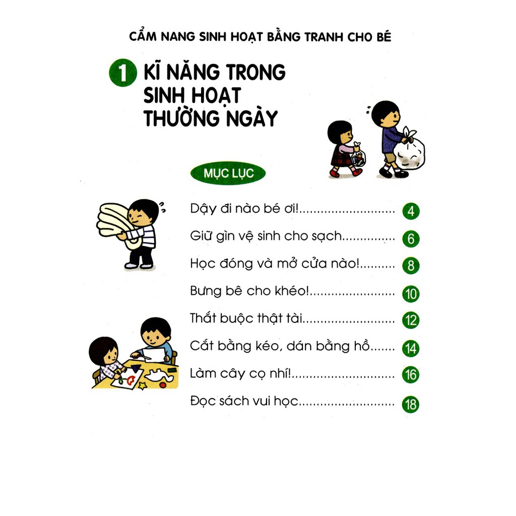 Sách - Cẩm Nang Sinh Hoạt Bằng Tranh 1 - Kĩ Năng Trong Sinh Hoạt Thường Ngày