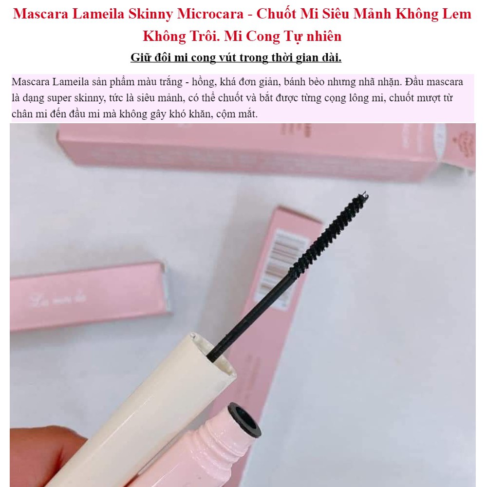 Mascara Siêu Mảnh Tơi Mi Lameila Skinny Microcara Vỏ Hồng | BigBuy360 - bigbuy360.vn