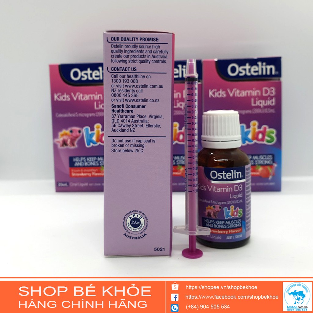 Ostelin D3 - Vitamin D3 Ostelin Liquid 20ml Úc