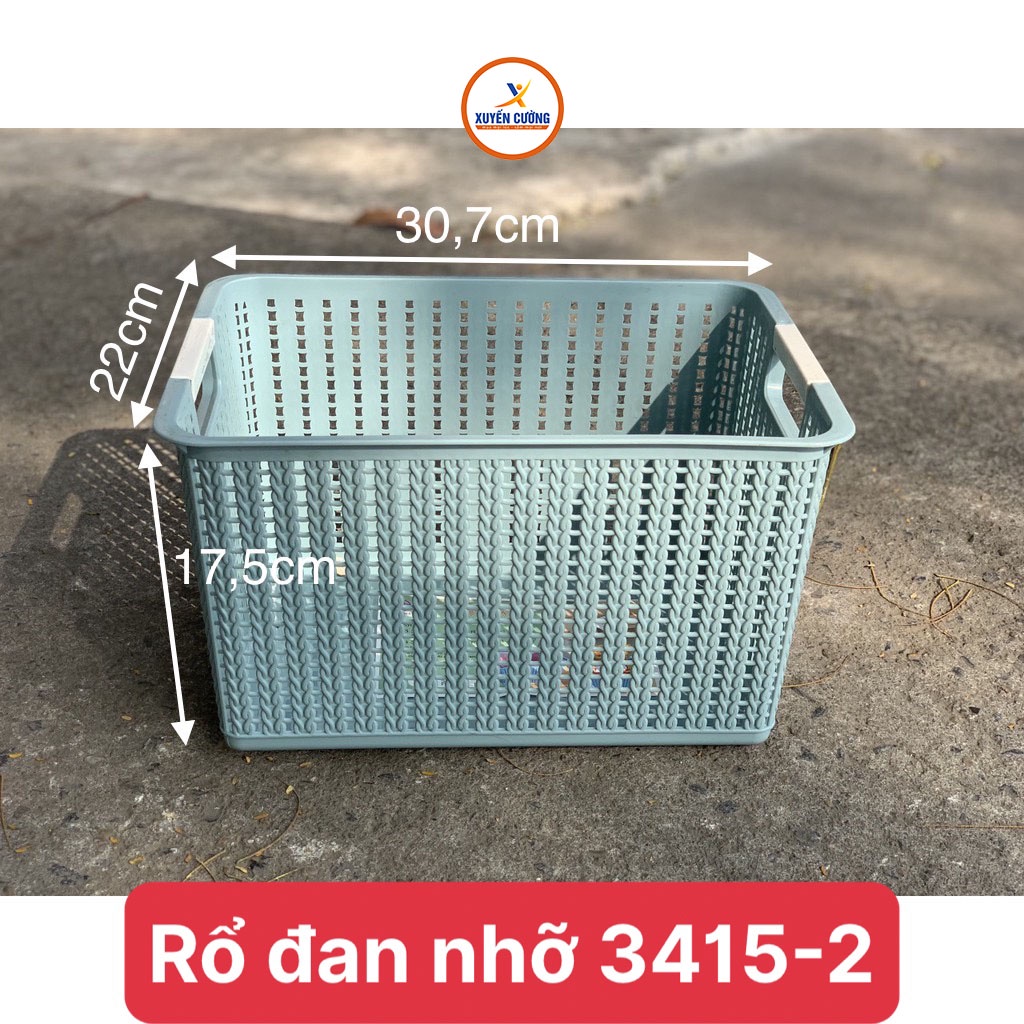 rổ đan mây đa năng tiện lợi nhựa việt nhật 3 kích thước No 3415