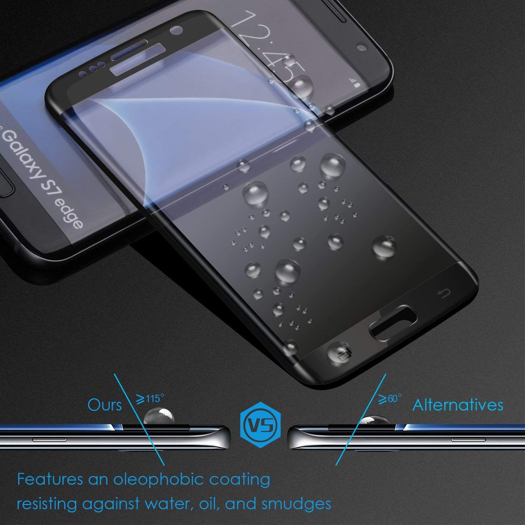 Set 2 Kính Cường Lực 3d Hd Bảo Vệ Màn Hình Cho Samsung Galaxy S7 Edge
