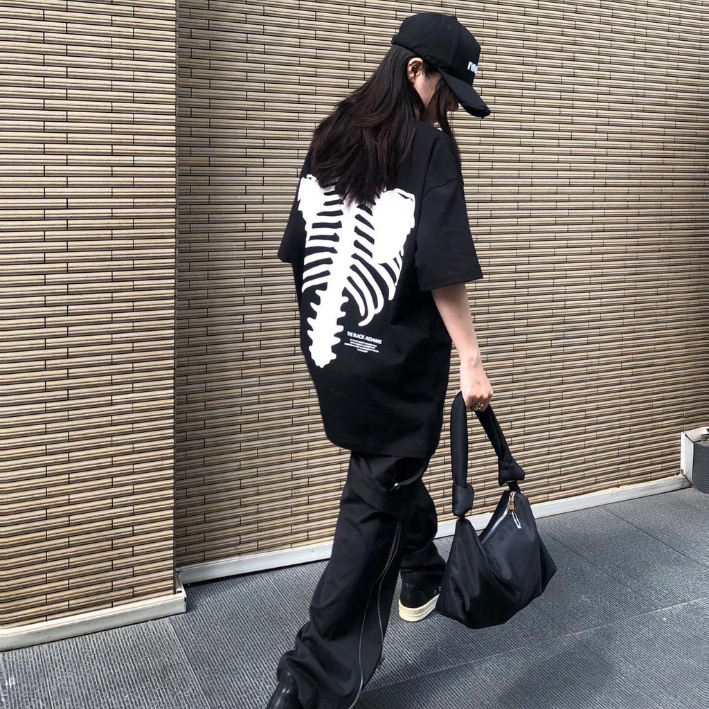 Áo thun tay lỡ The Black Adams, Áo thun unisex nam nữ form rộng oversize chất liệu Cotton