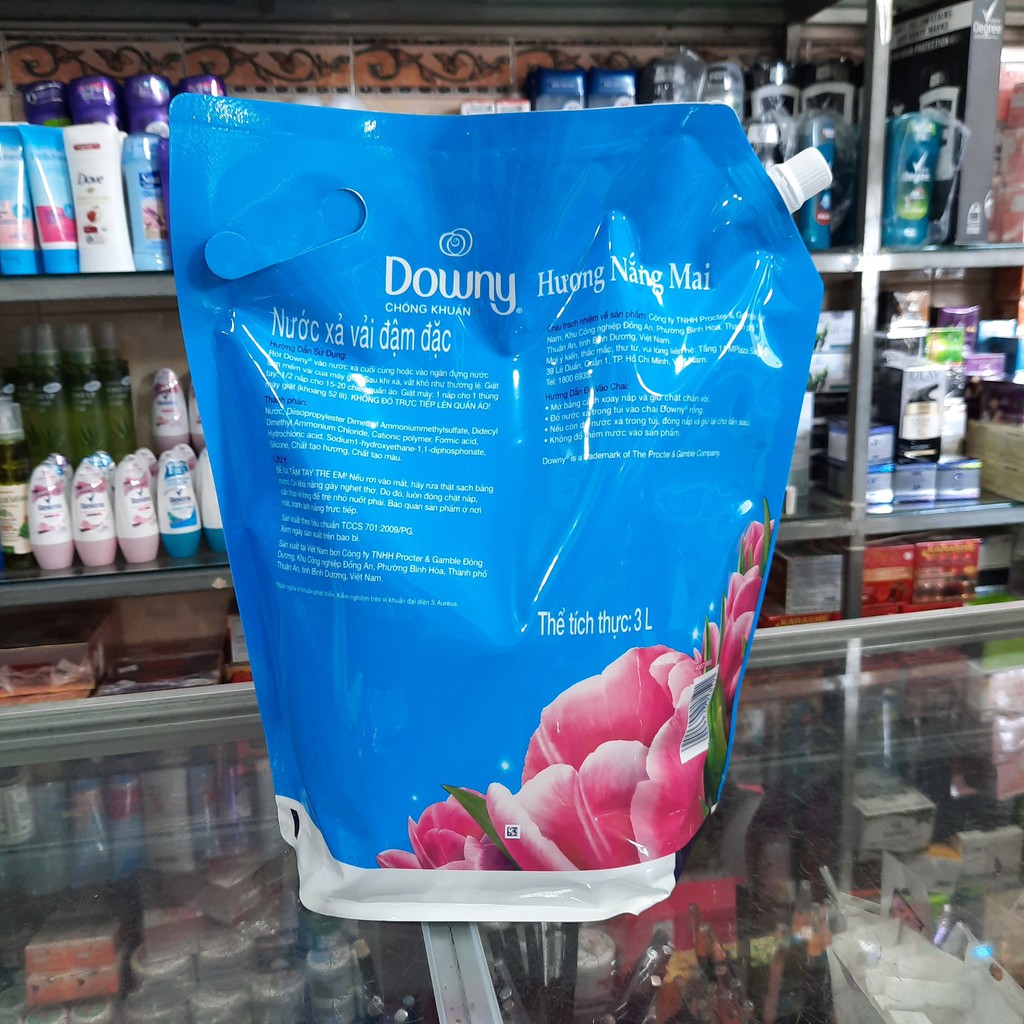 Nước xả vải Downy hương nắng mai túi 3 lít