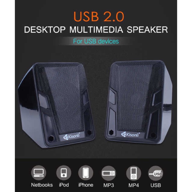 Loa máy tính USB 2.0 Kisonli A505 Mini