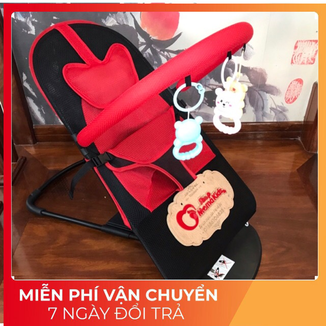 Ghế rung cho bé đa năng bập bênh - loại tự nhún có đồ chơi cho trẻ ngủ