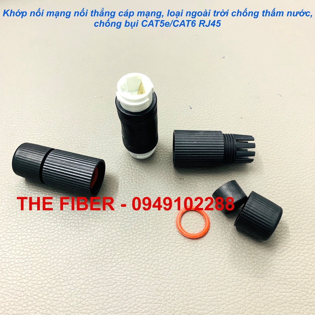 Khớp nối mạng nối thẳng cáp mạng, loại ngoài trời chống thấm nước, chống bụi CAT5e/CAT6 RJ45