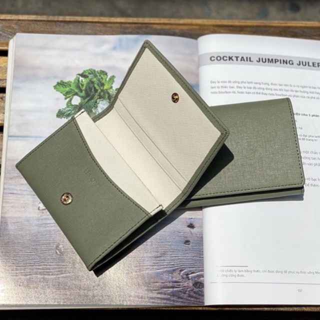 VÍ MINI TINY LEMONT DA THẬT - XANH CỐM