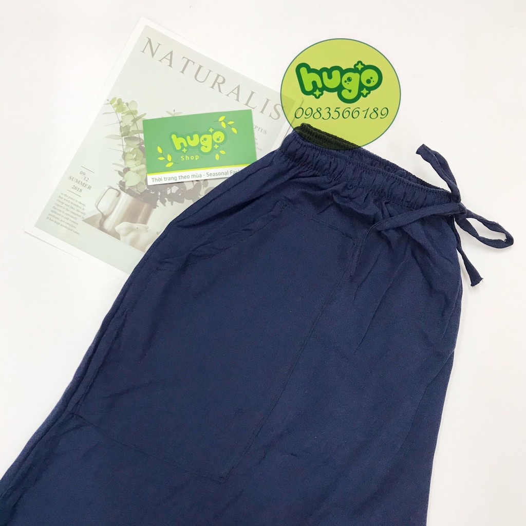 Quần Alibaba 🌈Màu đen 🌈 quần lanh một màu đen trơn phom to ống bo nam nữ 40 - 80kg | BigBuy360 - bigbuy360.vn