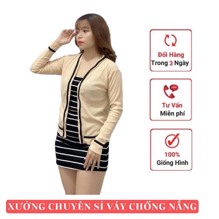 [HÀNG HOT] Áo Khoác Cardigan Chất Len Có Viền Đan Nhẹ Nữ Mặc Mát Thoải Mái -Phù Hợp Đi Chơi Đi Làm #May.shop