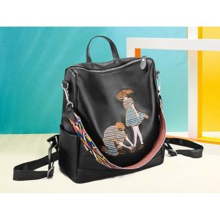Túi - balo 2in1 thêu hình cao cấp (mẫu độc, lạ ko đụng hàng)