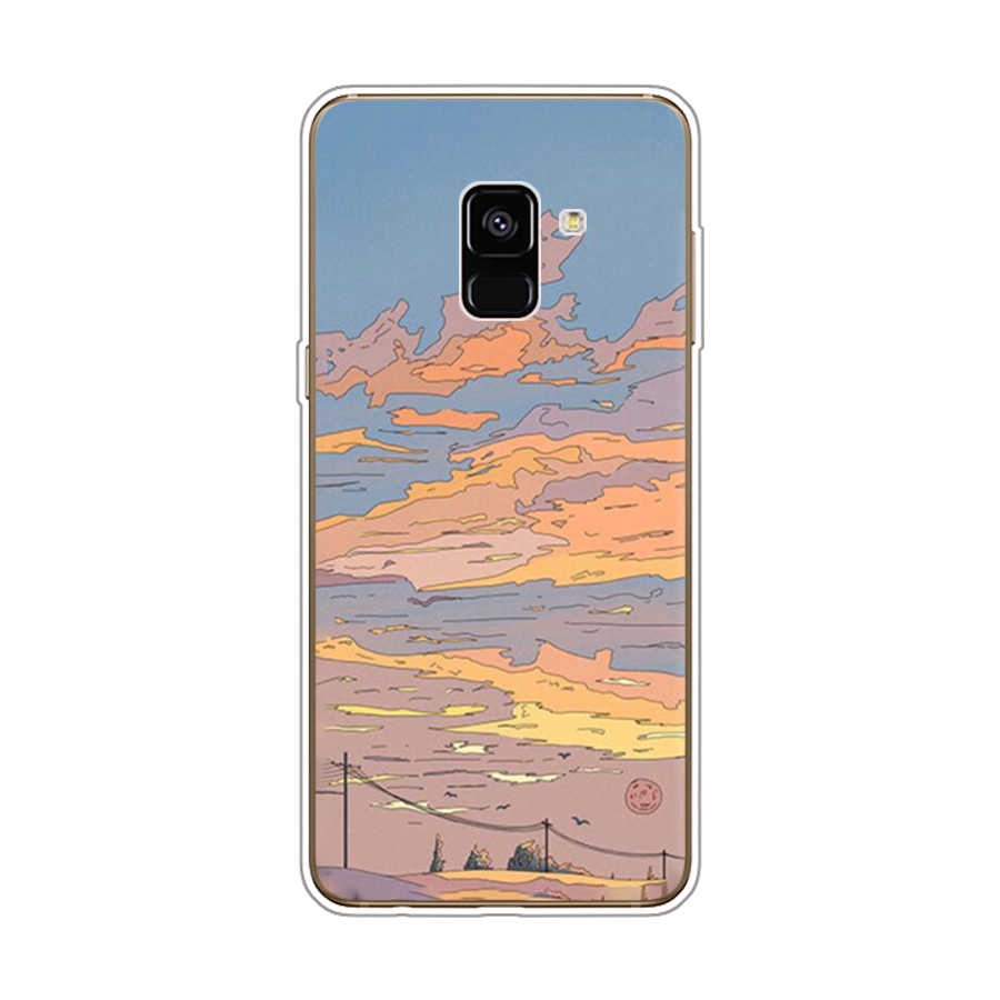 Ốp Điện Thoại TPU Dẻo In Họa Tiết Độc Đáo Thời Trang Cho Samsung Galaxy A8 plus 2018 A6 2018 plus
