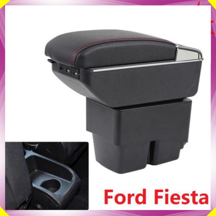 Hộp tỳ tay ô tô Ford Fiesta tích hợp 7 cổng USB (HÀNG LOẠI 1)