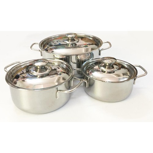 Giá Sốc BỘ 3 NỒI SHARP NẮP INOX CHỐNG GỈ CAO CẤP GỒM 3 NỒI 24cm 20cm 16cm siêu tiện dụng