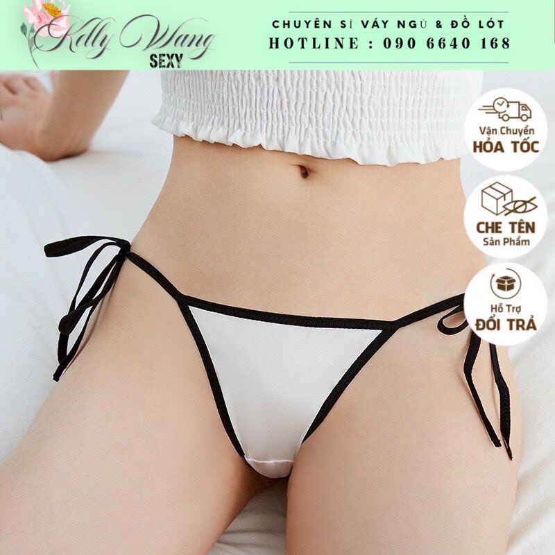 QD015 -quần lót cột dây  lọt khe lụa  viền - quần lót nữ -KELLYWANG