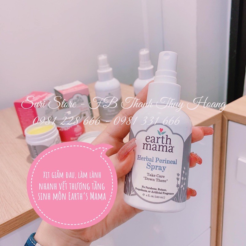 Xịt tầng sinh môn Earth Mama 120ml