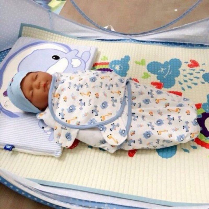 Ủ Kén Cotton Mùa Hè Cho Bé Ngủ Ngon , Chống Giật Mình
