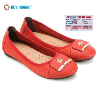 Giày nữ búp bê da bò huy hoàng ls7910 - cam