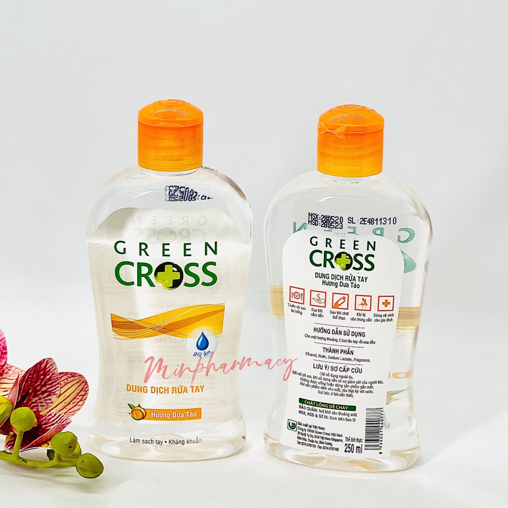 Dung dịch Nước Rửa tay Green Cross 250ml - Minpharmacy