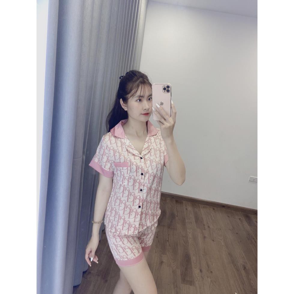Bộ Đồ Pizama Lụa ,Bộ Lụa Satin Tay Cộc Quần Đùi Họa Tiết Cao Cấp [Hình Ảnh shop tự Chụp ] | BigBuy360 - bigbuy360.vn