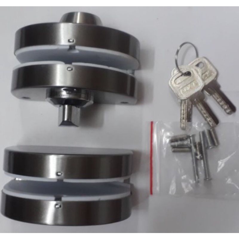 Ổ khóa cửa kính cường lực - khóa bán nguyệt