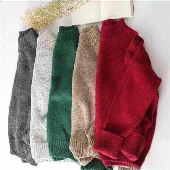 Áo len cổ 3 phân tay lật | BigBuy360 - bigbuy360.vn