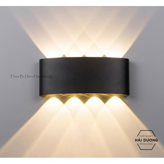 Đèn trang trí hắt tường 2 đầu - 8w chống nước TN189 (Đen/Trắng) S1RO6