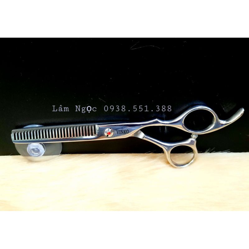 Kéo Tỉa Tóc 2 răng VINKO nút đỏ. Chất liệu thép siêu bền, siêu bén.