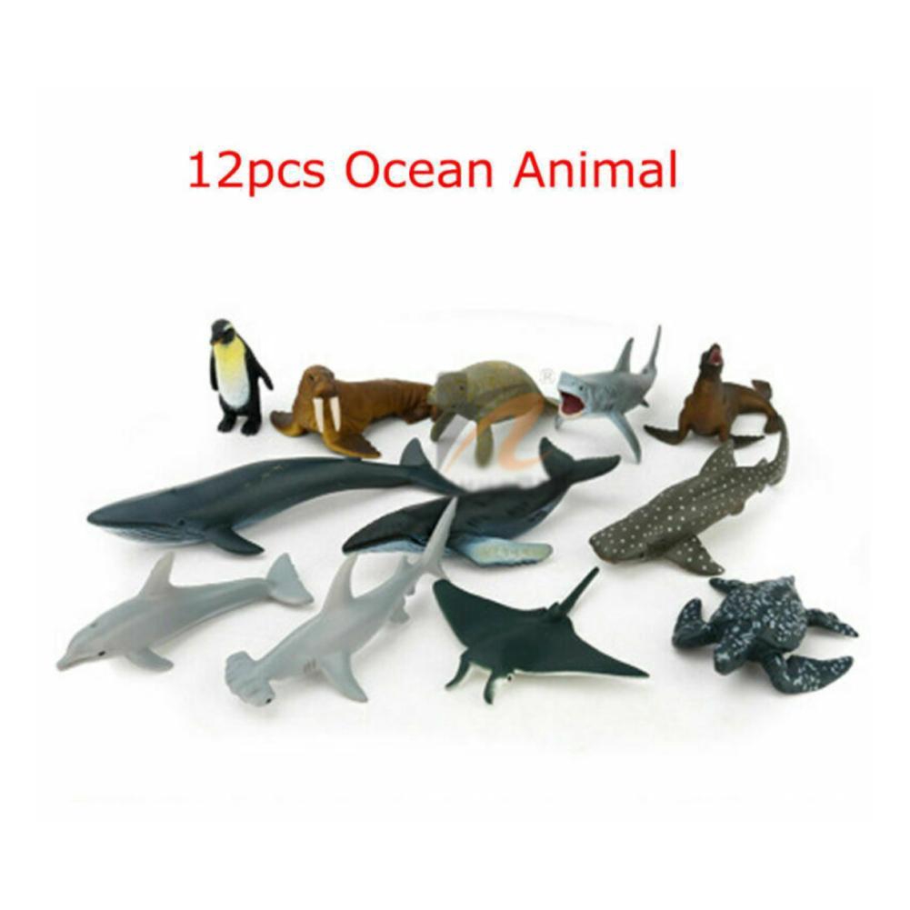 Bộ 12 mô hình đồ chơi hình động vật bằng nhựa cho trẻ em