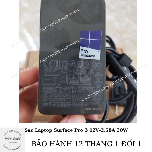 Sạc Microsoft Surface 30W 48W 65W Surface Pro 1625 1706 1724 1796 1800 MS19 1625 1536 1514 1601 1631
