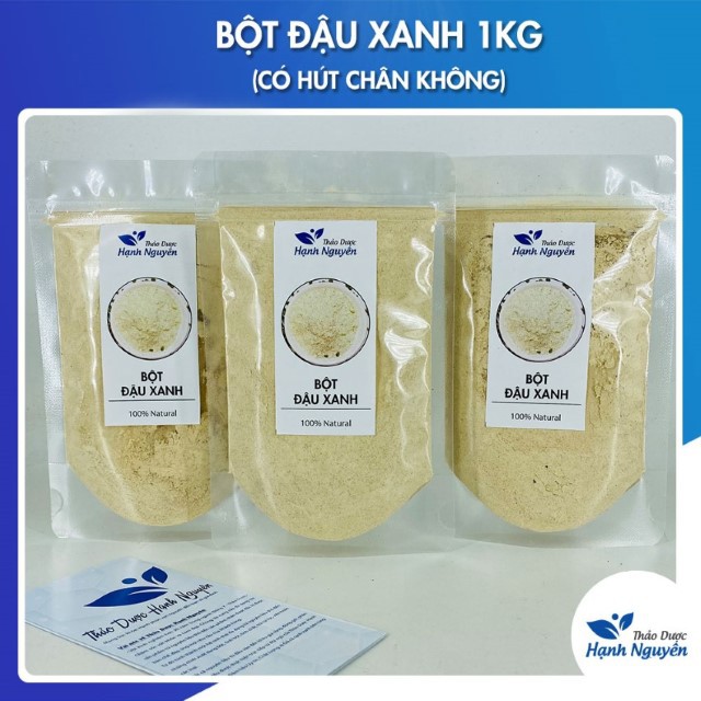 Bột Đậu Xanh 1kg (Có hút chân không) - Đậu Xanh Đã Rang Thơm