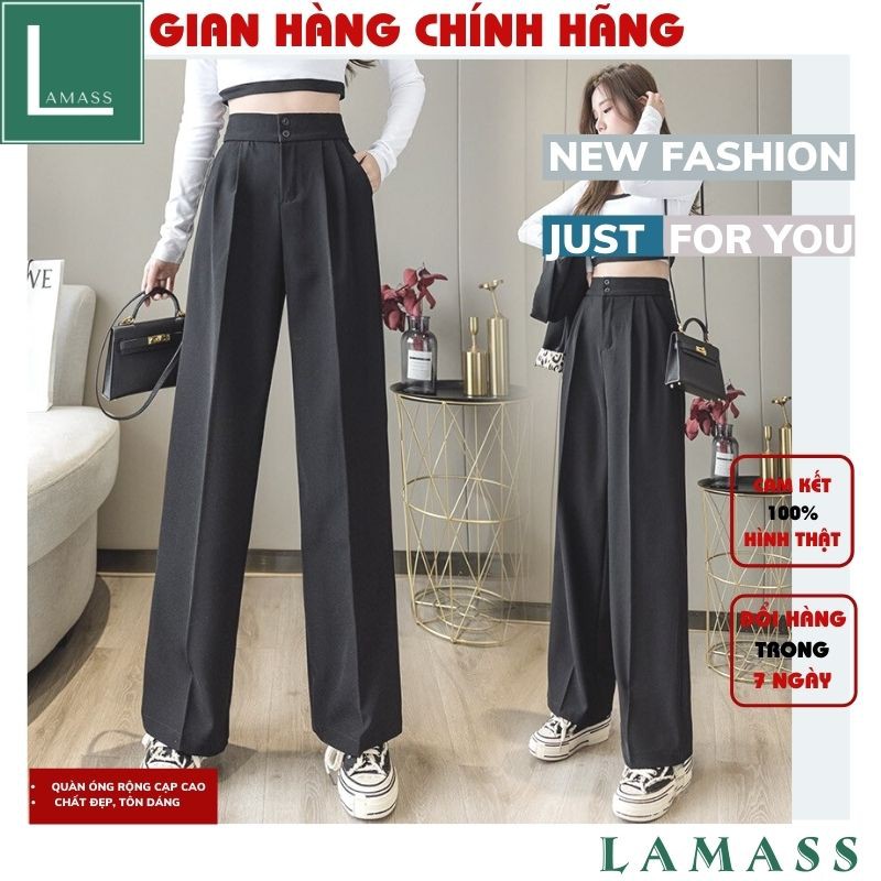 Quần vải ống rộng nữ 🌺quần ống rộng nữ 💚quần tây nữ công sở -phong cách thời trang hàn quốc,LAMASS