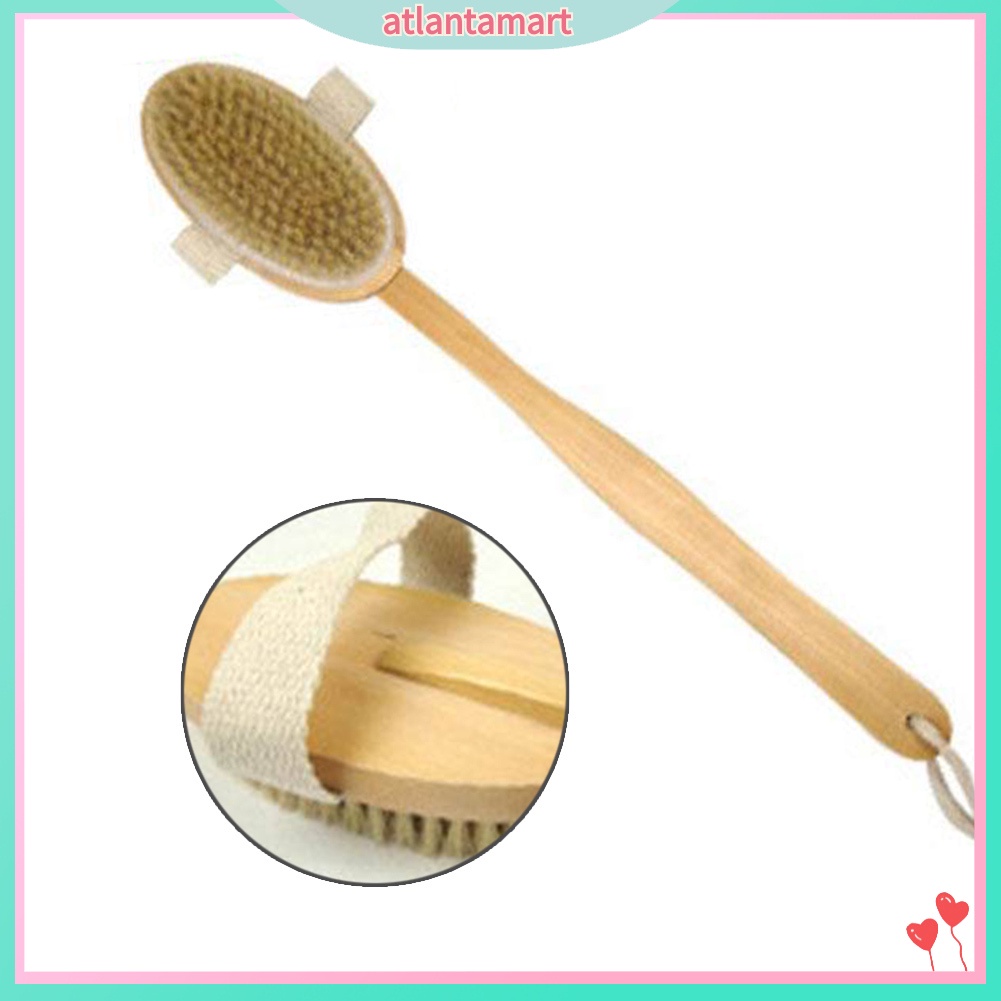 [Hàng mới về] Bàn chải tắm cơ thể tẩy tế bào chết cán dài tiện lợi