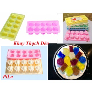 Khay Thạch 10 Bông, Khay Đá Viên Bông Hàng Nhựa Dẽo