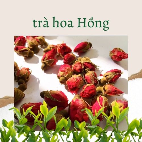 Trà Hoa Hồng Green Farm phơi khô nguyên bông thơm nhẹ dễ uống