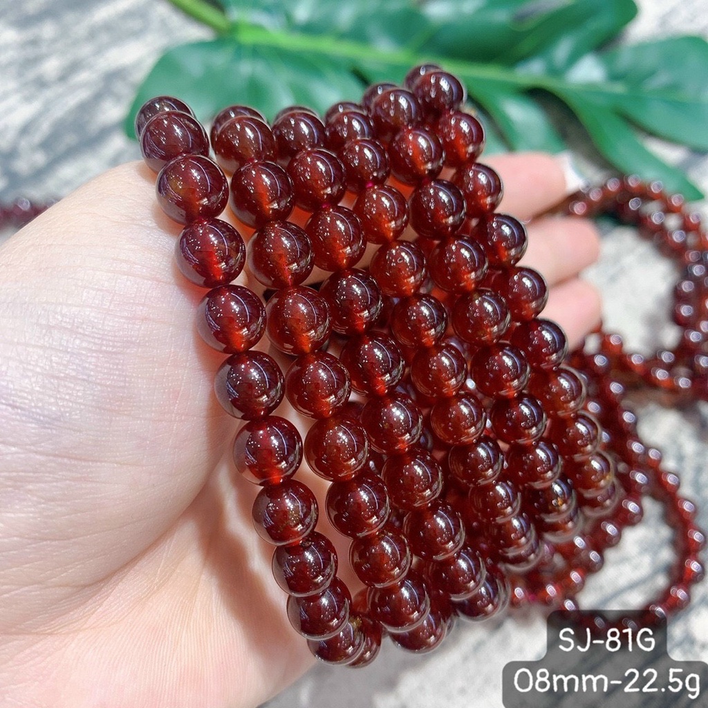 Vòng Tay Hồng Lựu Garnet 5A Đủ Size- Có Size Chuỗi Quấn Tay
